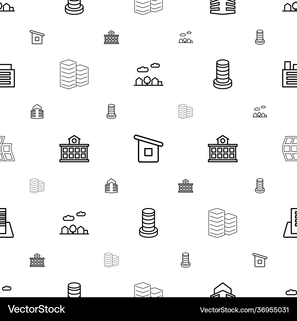 Skyscraper icons pattern seamless white background Vector Image
