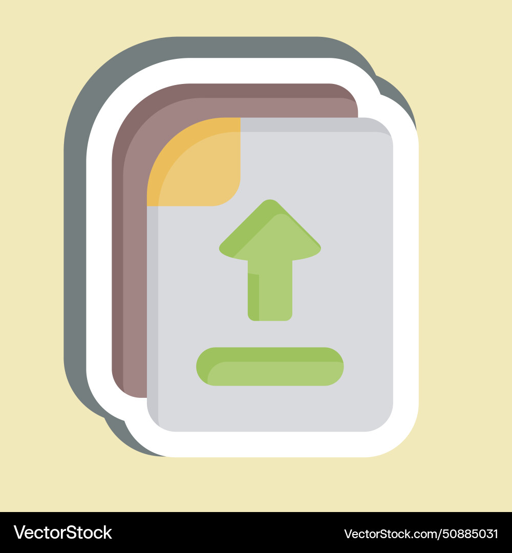 Sticker file upload related to learning symbol Vector Image