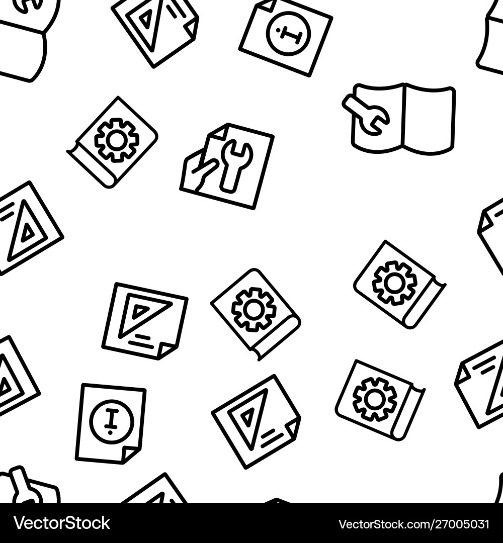 Technical documentation seamless pattern Vector Image