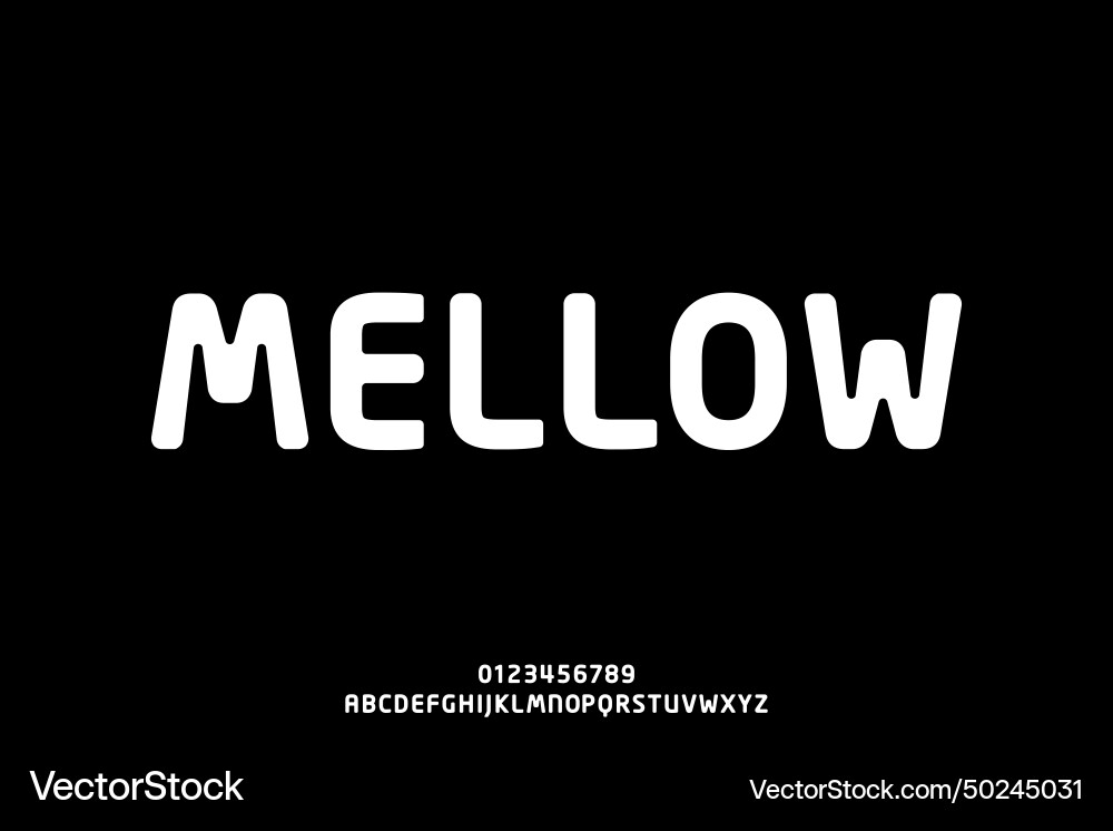 Unique rounded soft sans serif alphabet display Vector Image