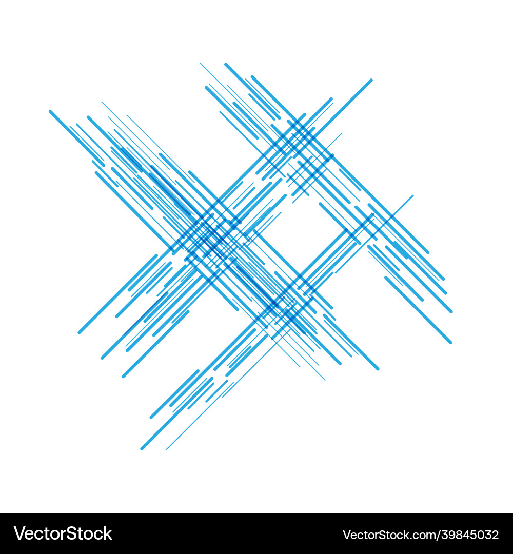 A design element made of intersecting lines vector image