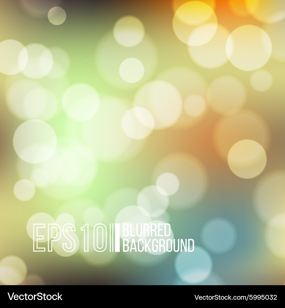 Bright background with bokeh effect vector image