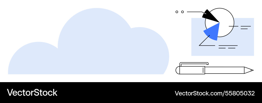 Cloud technology concept with data visualization Cloud technology concept with data visualization vector image