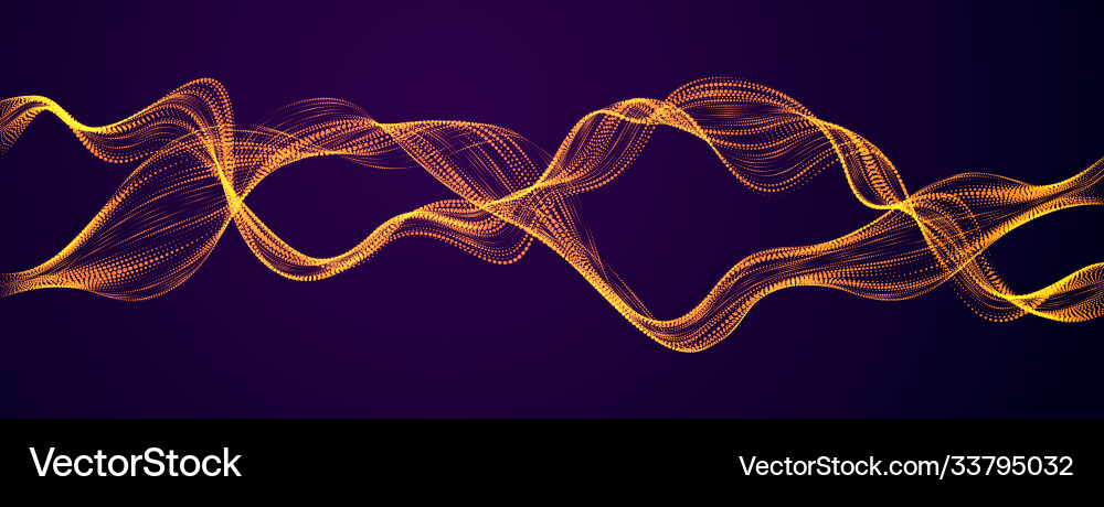 Dynamic Particle Flow - Sound Waves vector image