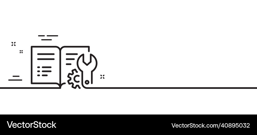 Engineering documentation line icon technical Vector Image