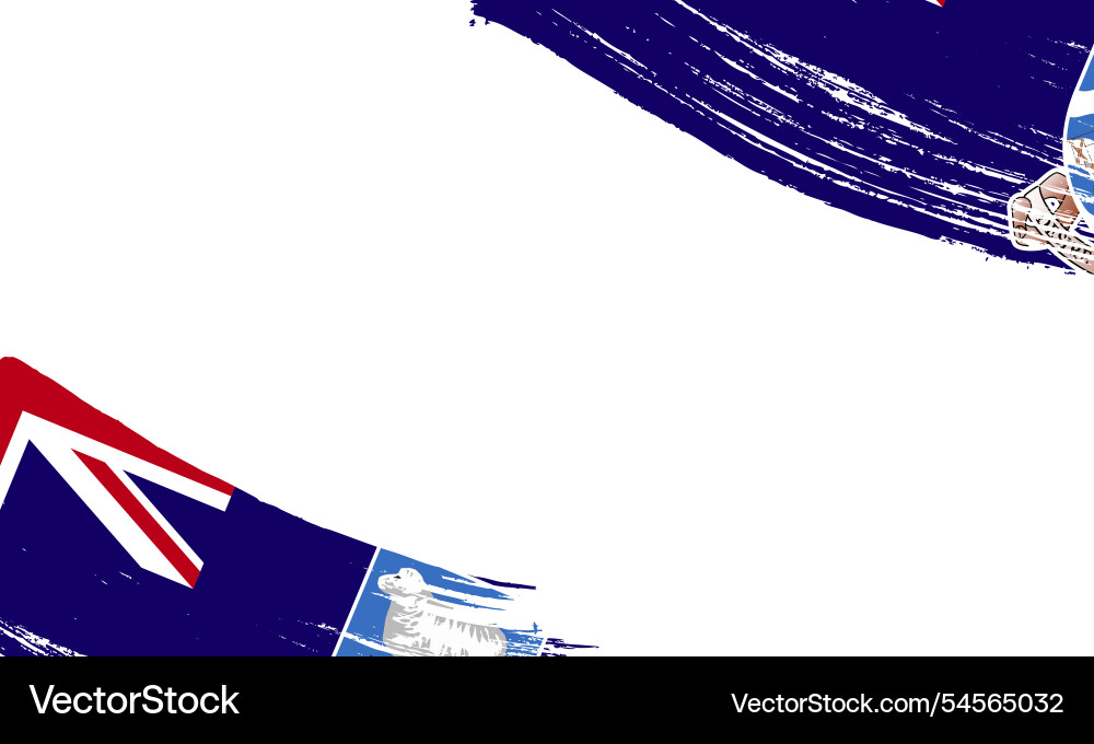 Falkland islands flag with brush stroke effect Falkland islands flag with brush stroke effect vector image