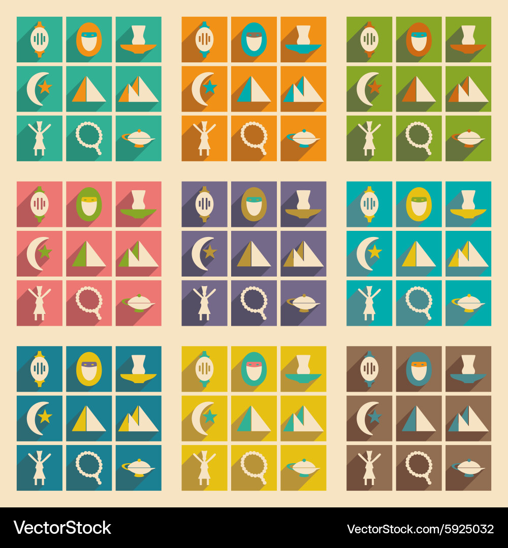 Flat with shadow concept and mobile application vector image