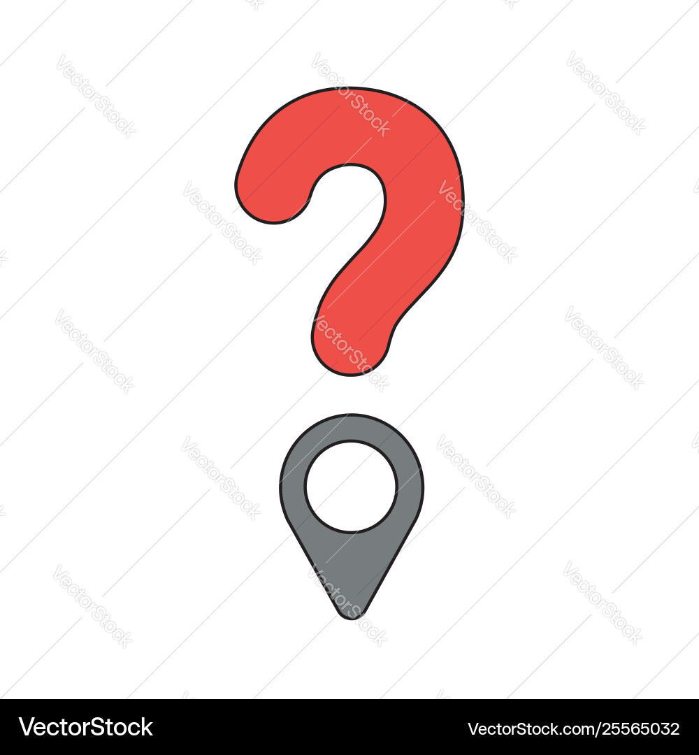 Icon concept question mark with pointer Icon concept question mark with pointer vector image