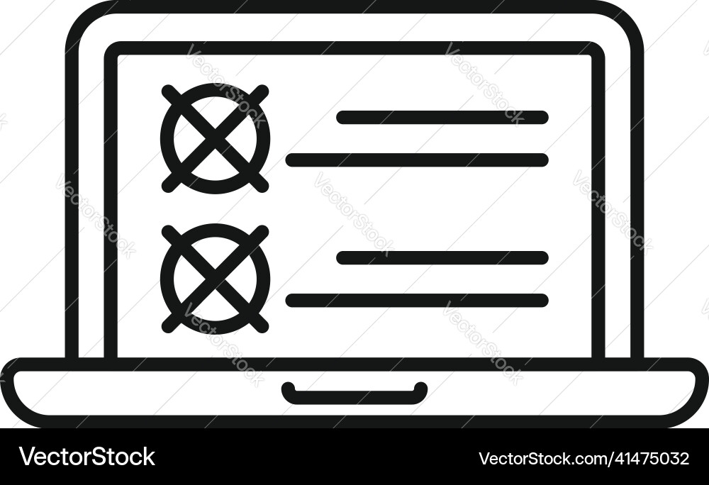 Laptop assignment icon outline document Laptop assignment icon outline document vector image