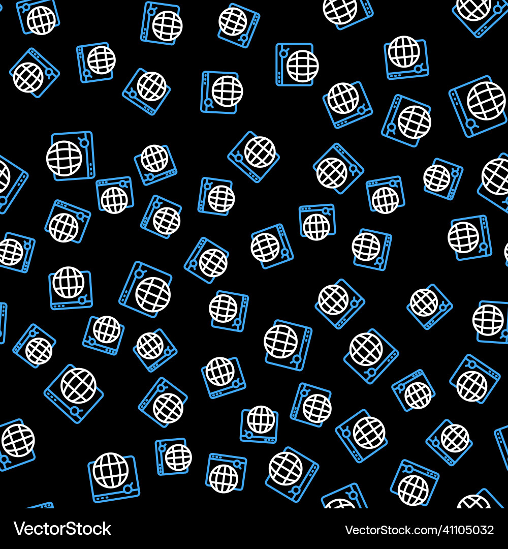 Line search engine icon isolated seamless pattern Line search engine icon isolated seamless pattern vector image