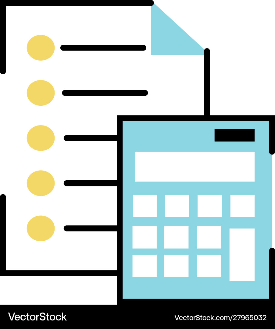 Math Calculation Document Vector Image