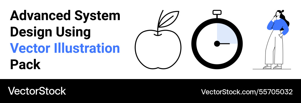 Modern elements of system design with apple Modern elements of system design with apple vector image