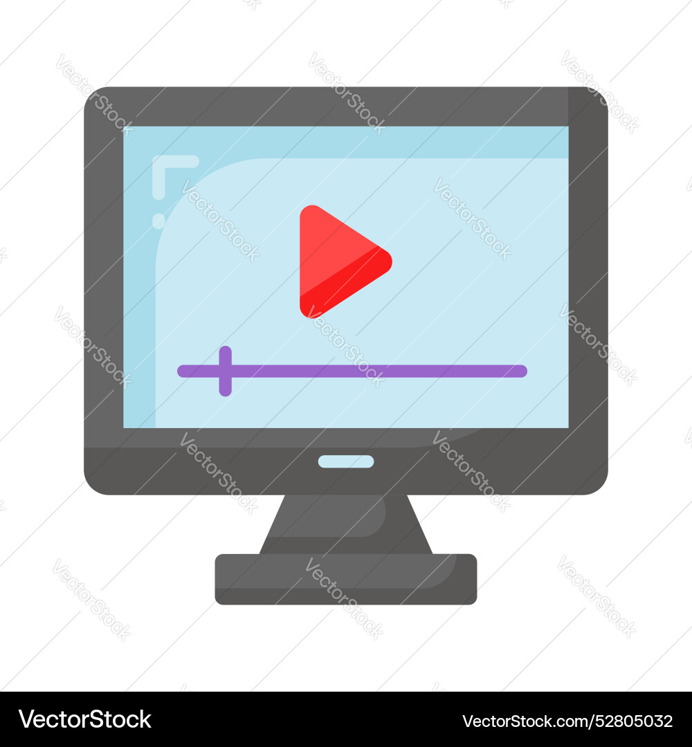 Online computer video design ready to use vector image