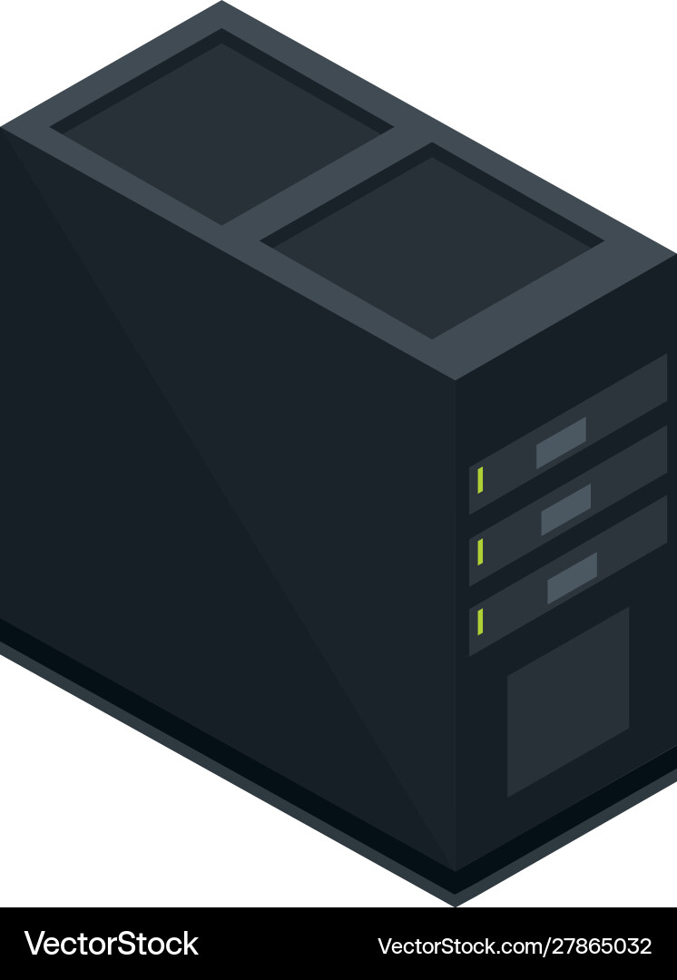 Pc case unit technology hardware device computer vector image