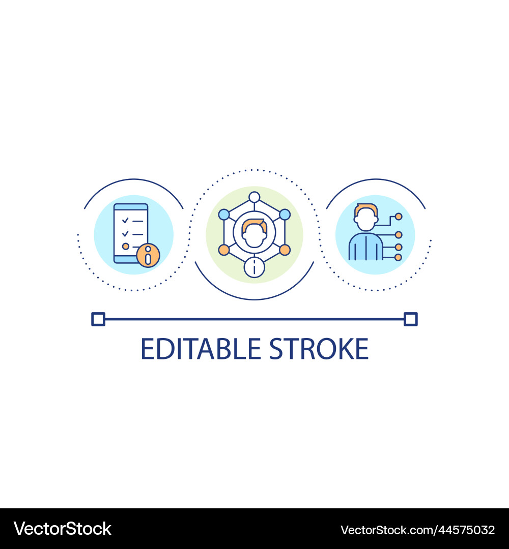 Personal information loop concept icon Vector Image