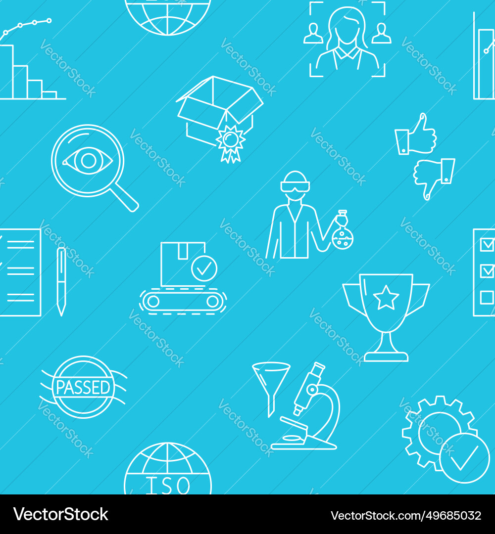 Quality control line seamless pattern Quality control line seamless pattern vector image