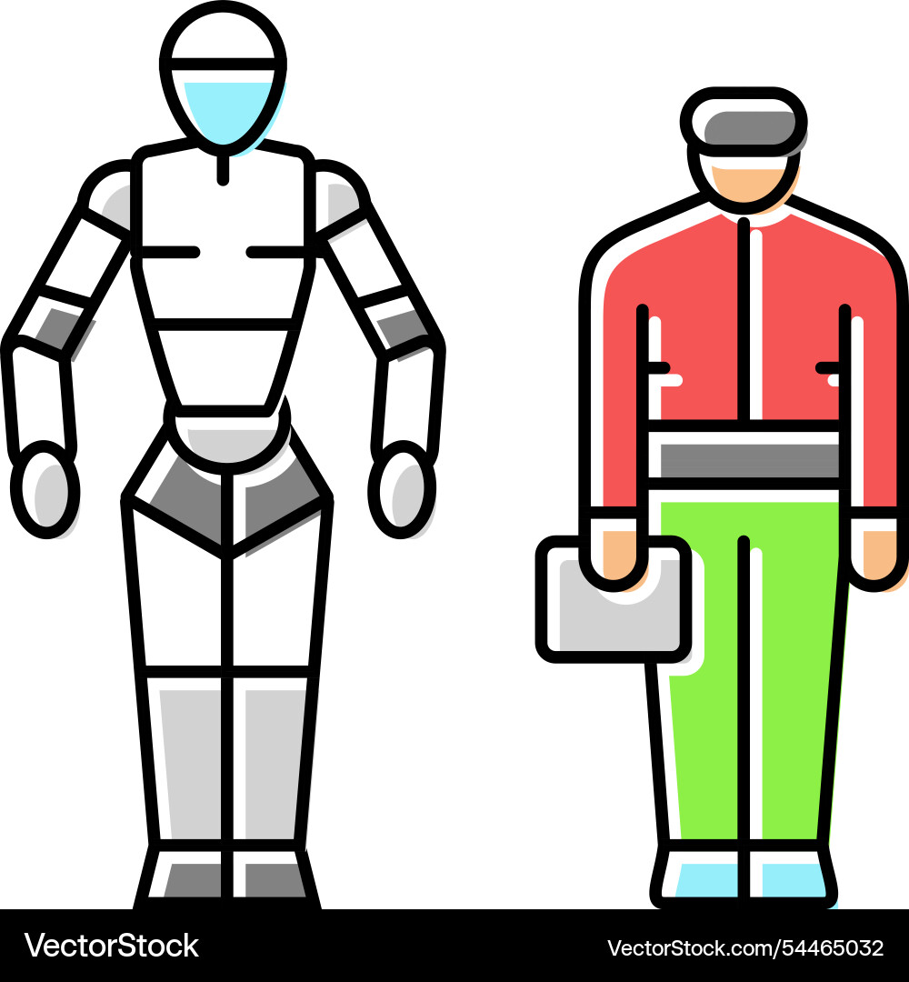 Robotics tech enthusiast color icon Vector Image