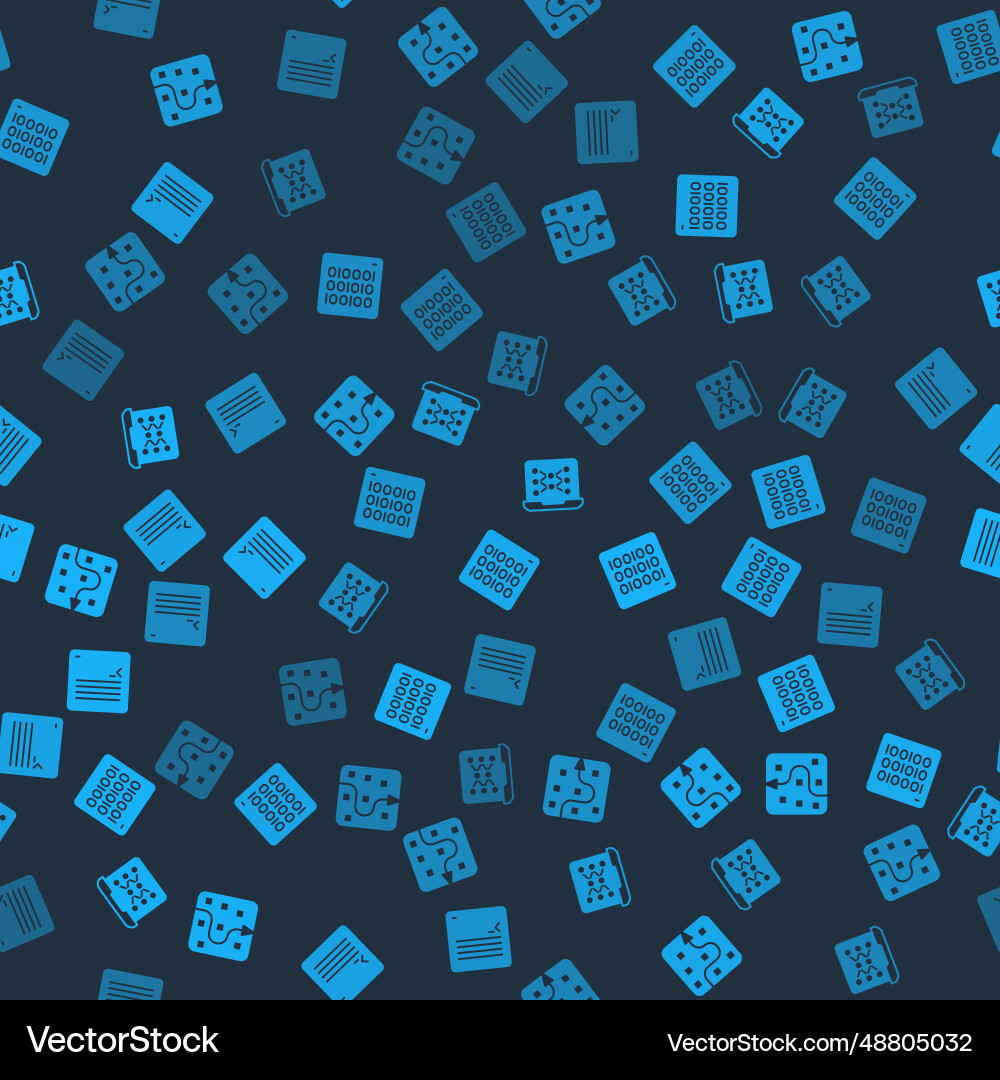 Set neural network binary code and web developer vector image