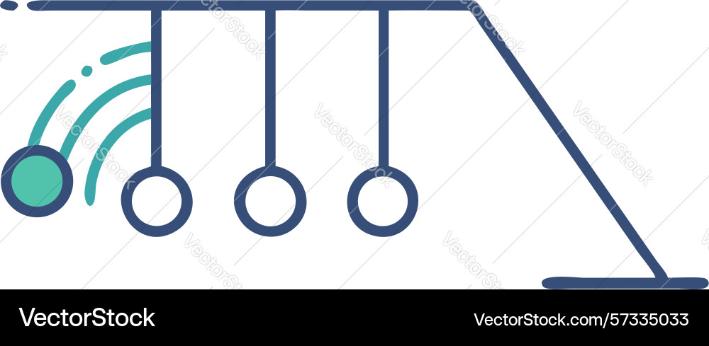 Abstract pendulum icon design generative ai vector image