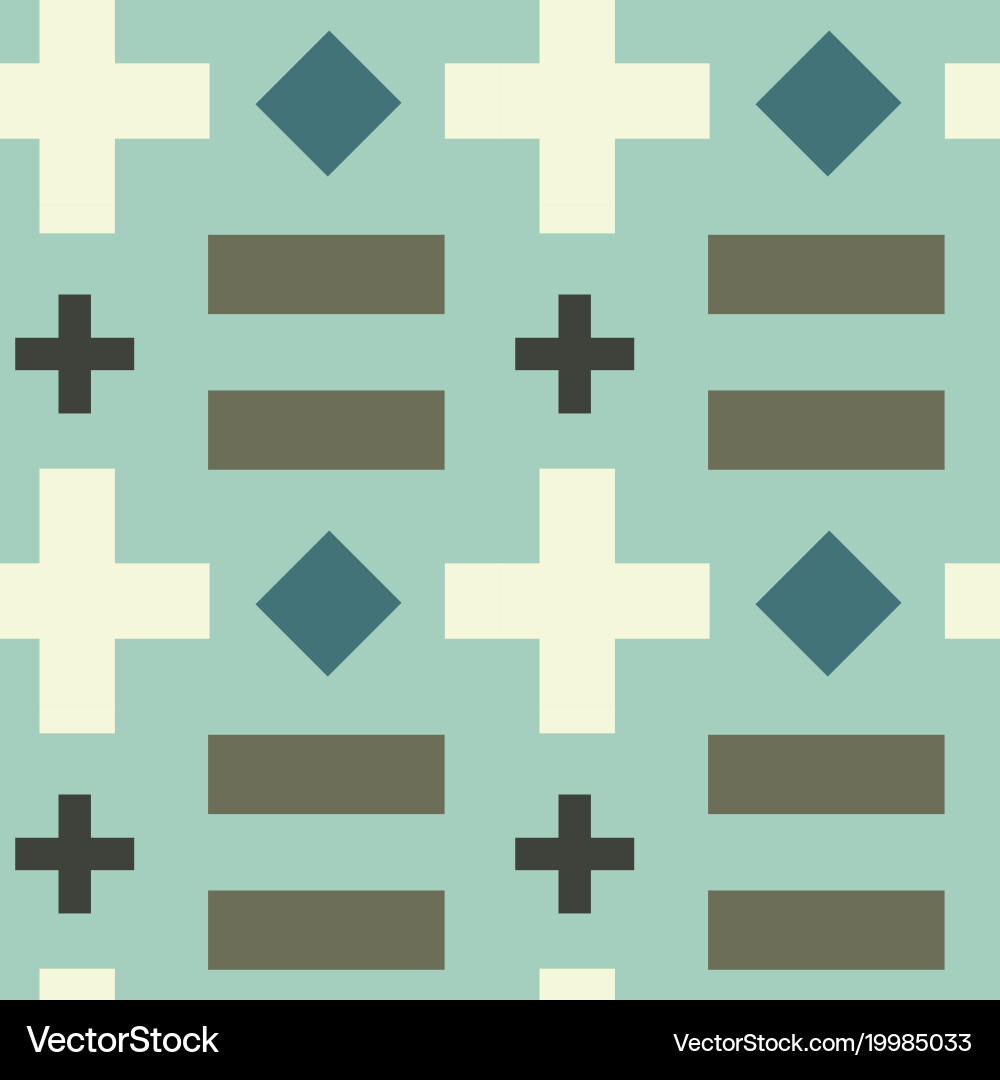 Crosses and rectangles seamless pattern Vector Image