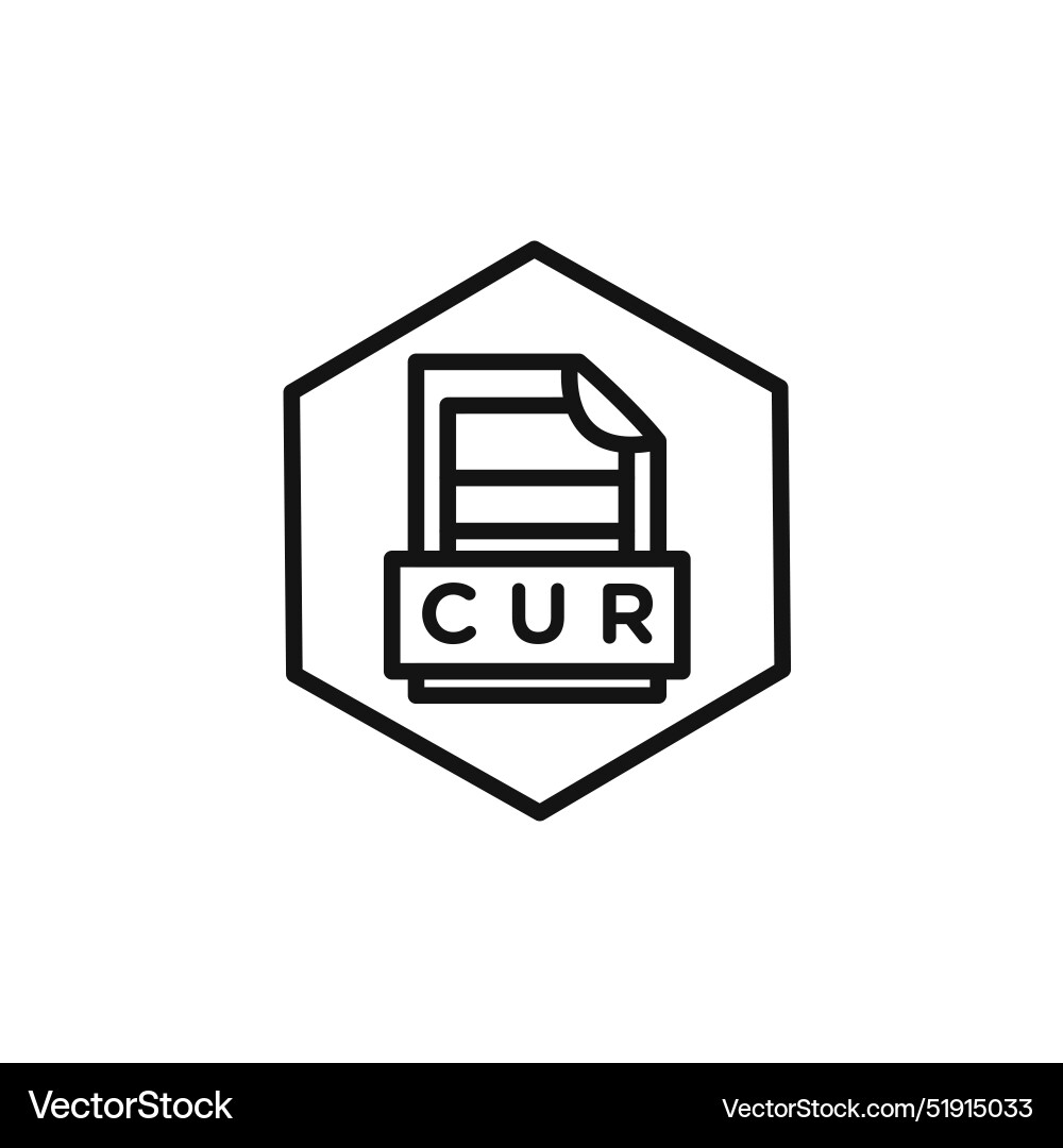 Cur file document icon set collection for web Cur file document icon set collection for web vector image