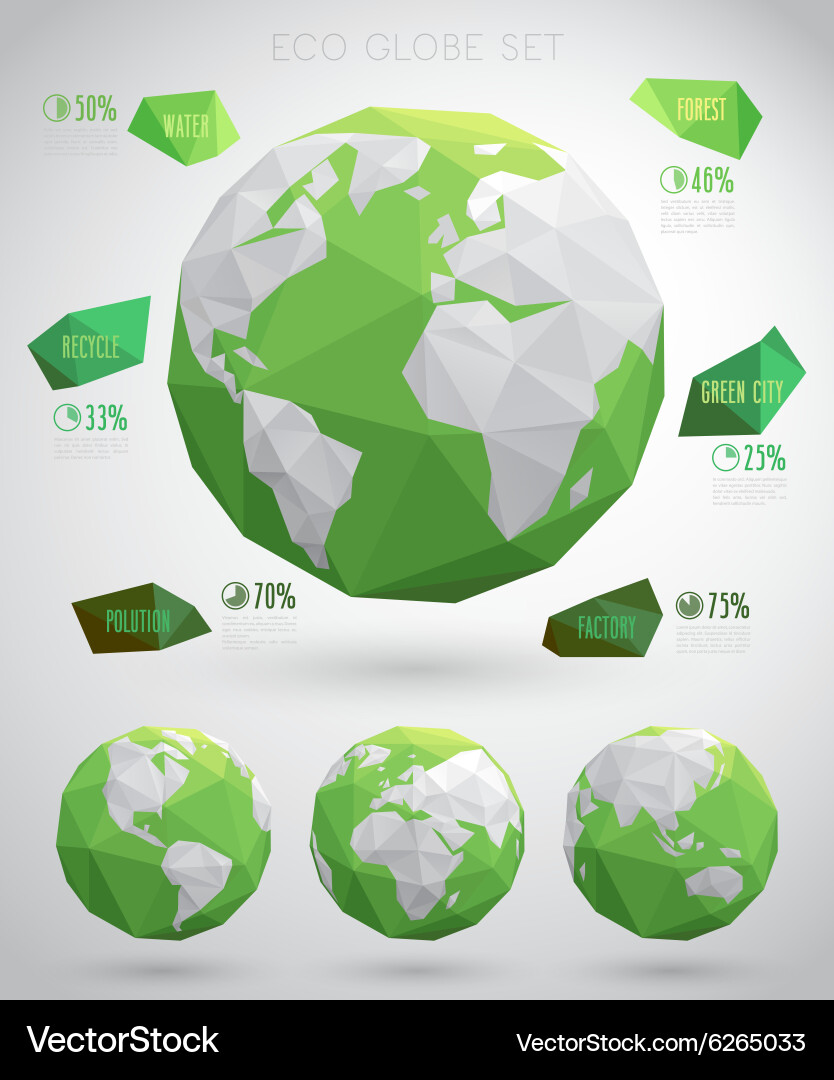 Eco globe Royalty Free Vector Image - VectorStock