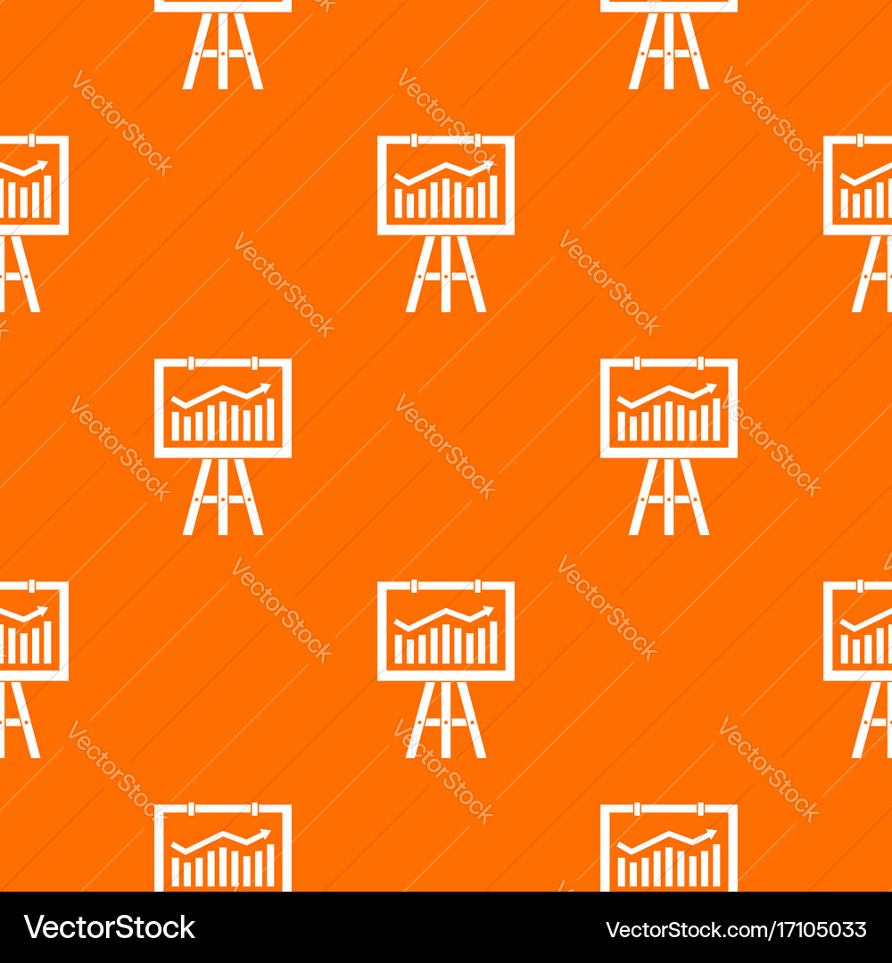 Flipchart with marketing data pattern seamless vector image