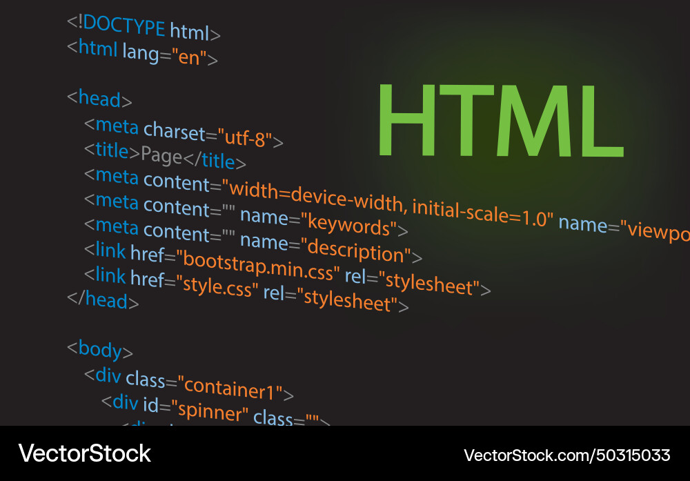 Html background with code Vector Image