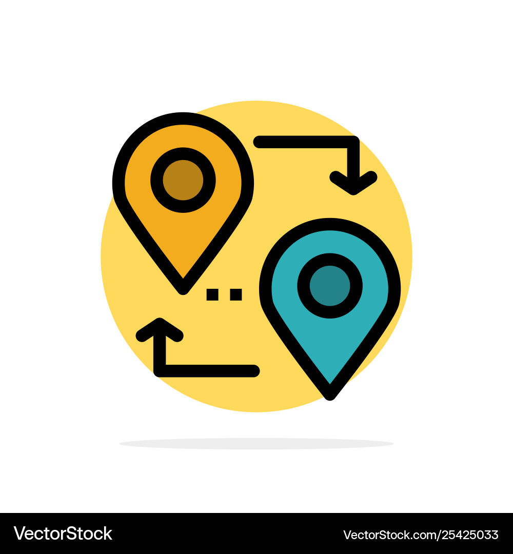 Location map pointer travel abstract circle vector image