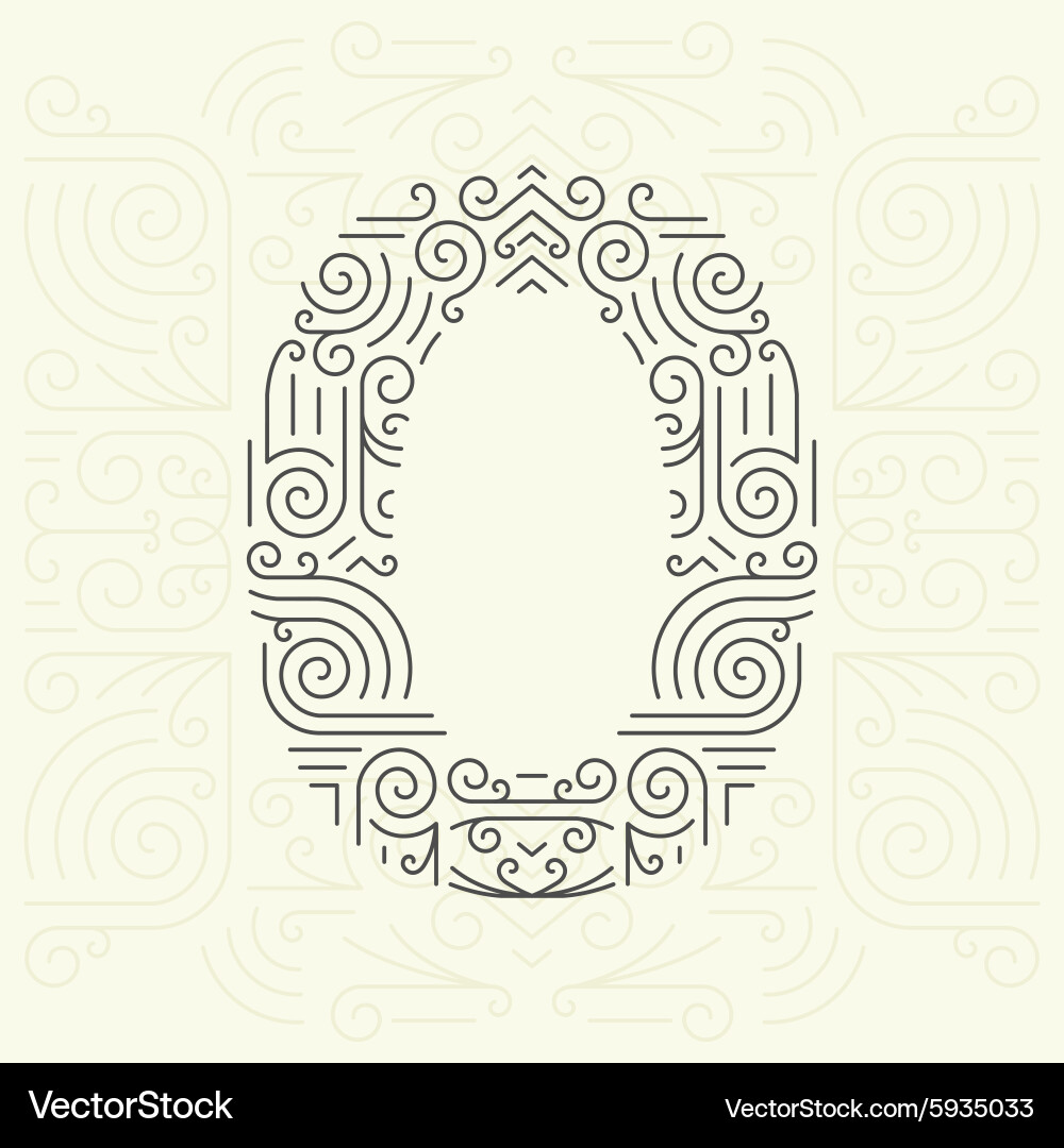 Mono line style geometric font for text vector image