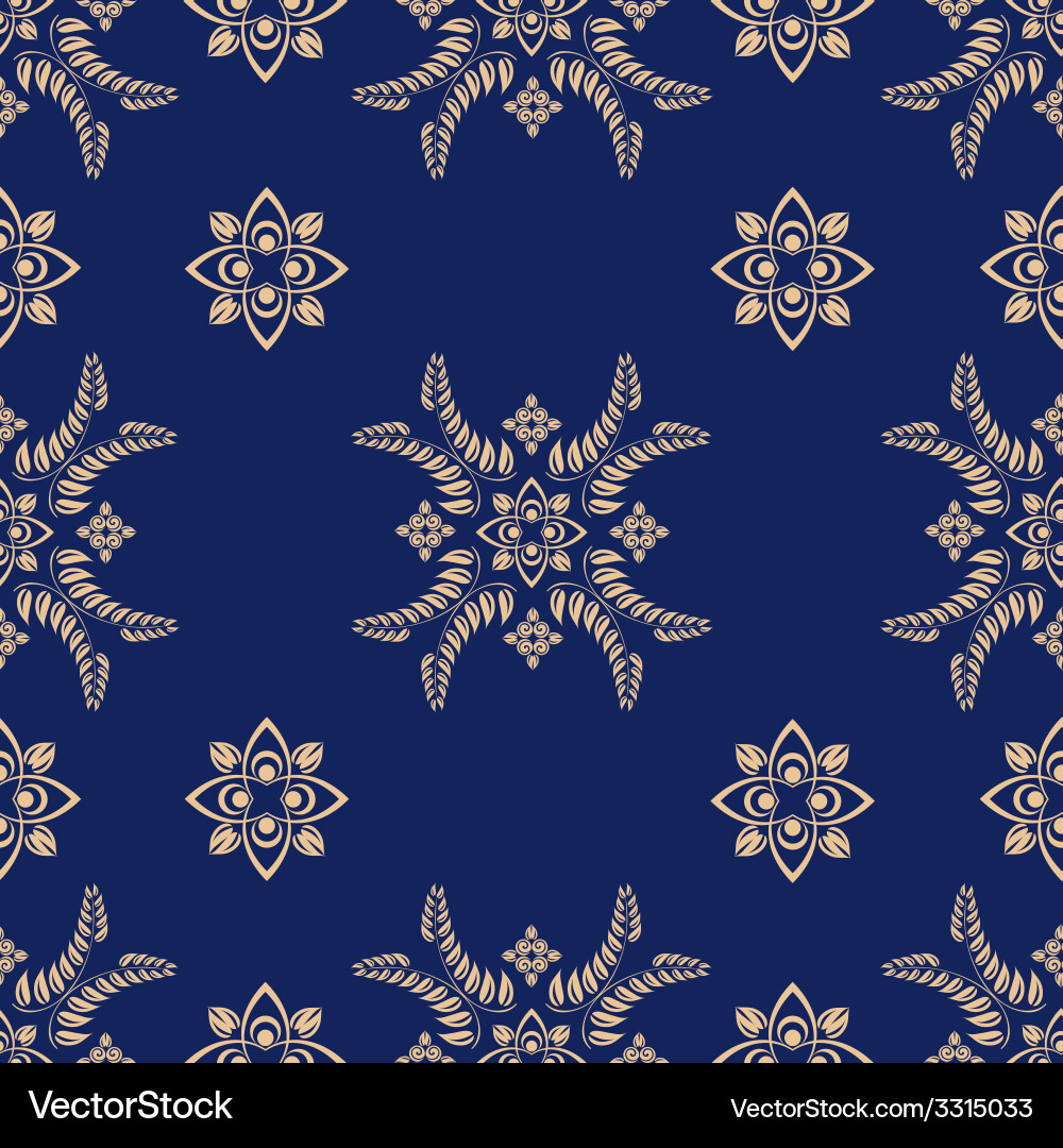 Ornate Floral Seamless Pattern vector image