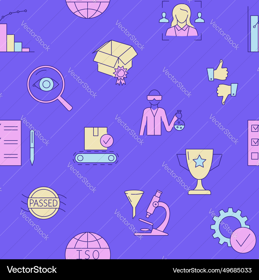 Quality control line seamless pattern Quality control line seamless pattern vector image