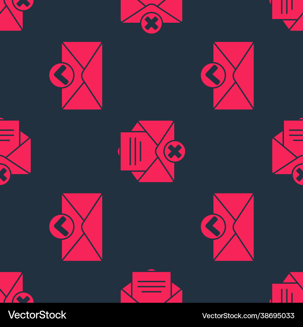 Set envelope and check mark delete Vector Image