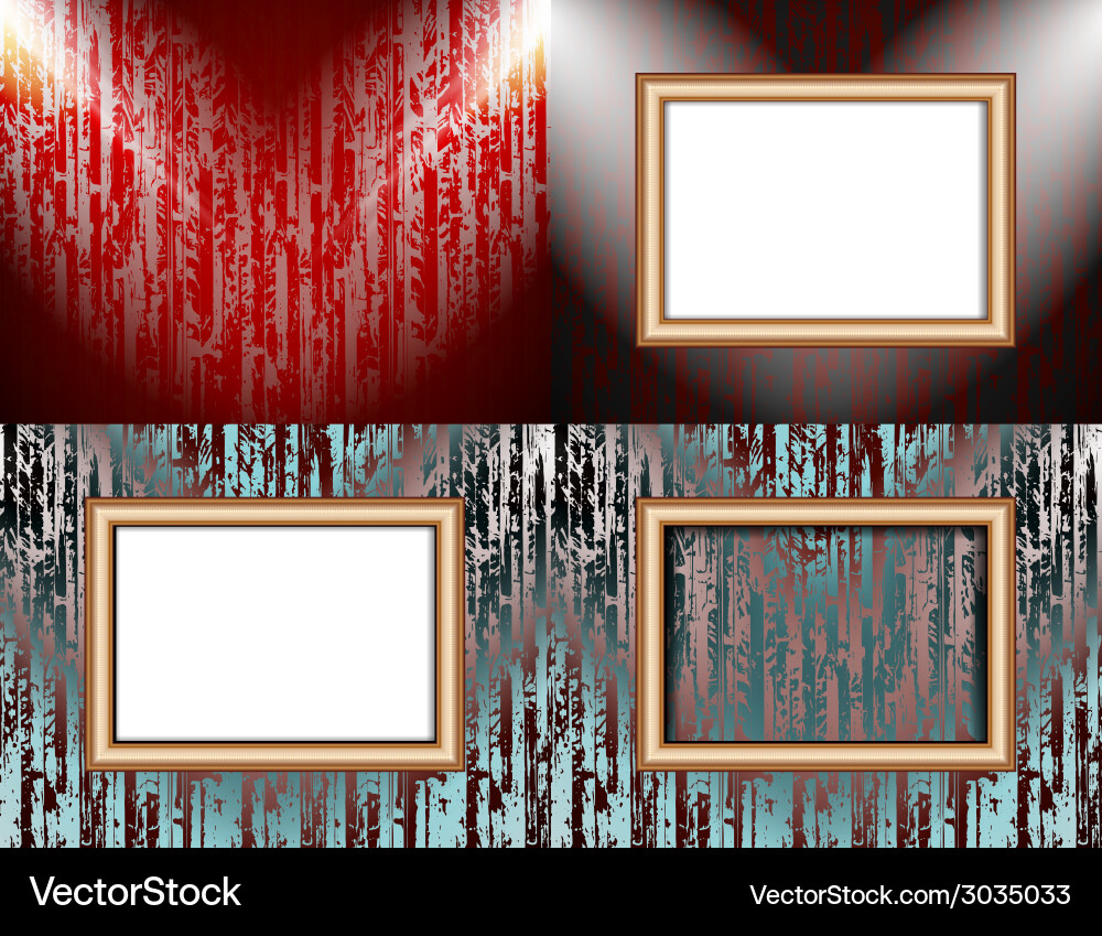 Set of colorful abstract backgrounds and frames Vector Image