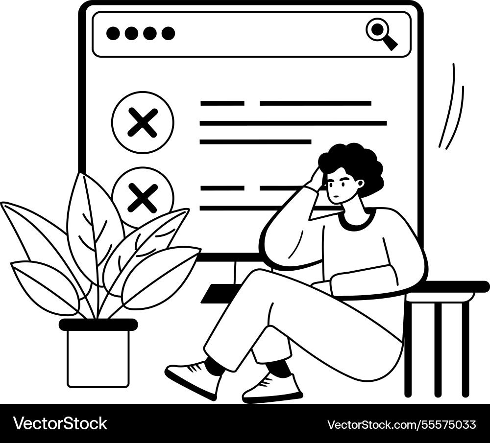 Website error vector image