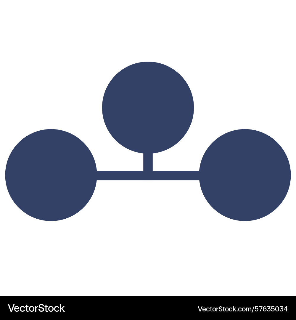 Abstract of a simple connection scheme with three Abstract of a simple connection scheme with three vector image