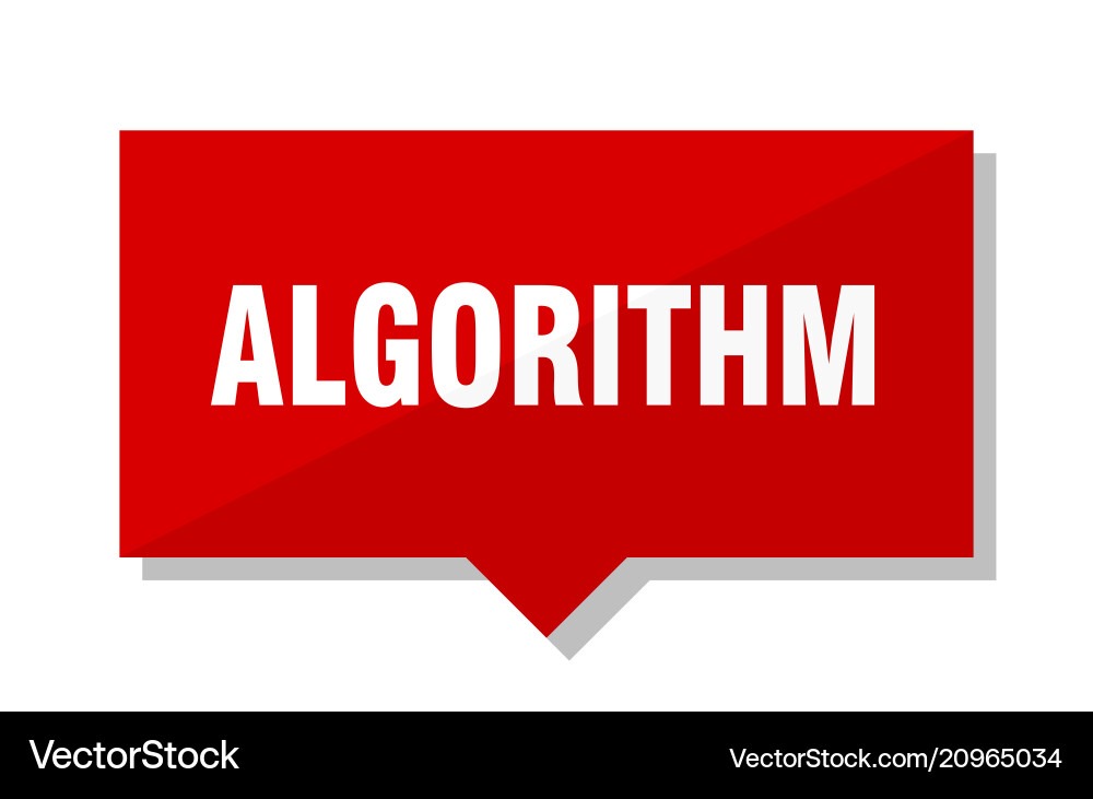 Algorithm rot tag Vektorbild