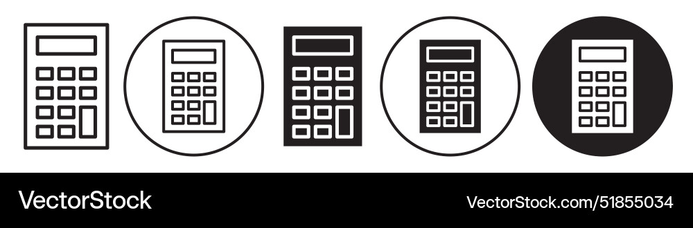 Calculator set collection for web Calculator set collection for web Vector Image