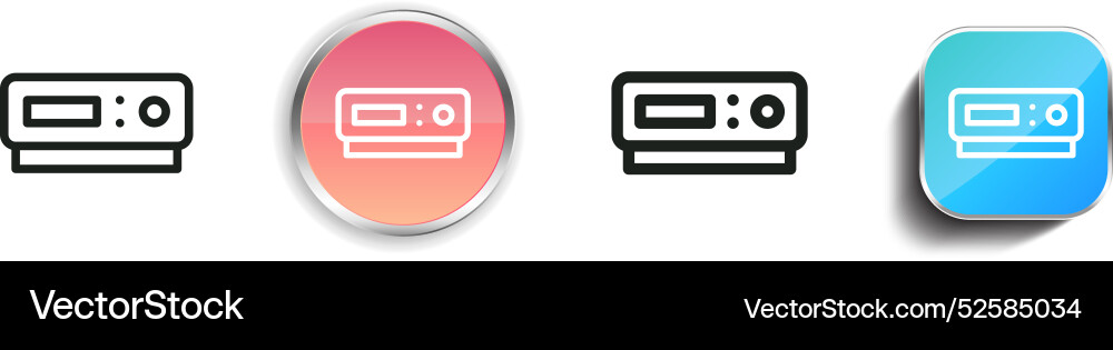Cd-Player-Symbol dünn linear regelmäßig und Taste Cd-Player-Symbol dünn linear regelmäßig und Taste vektorbild