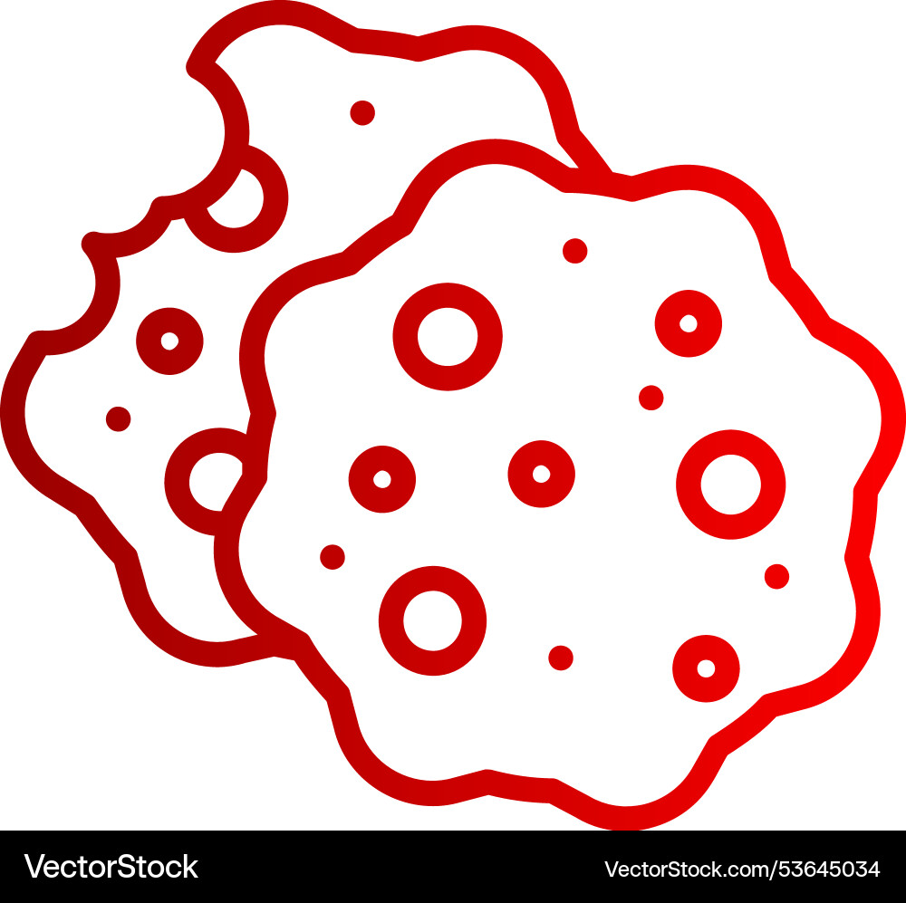 Cookies line gradient icon Vector Image
