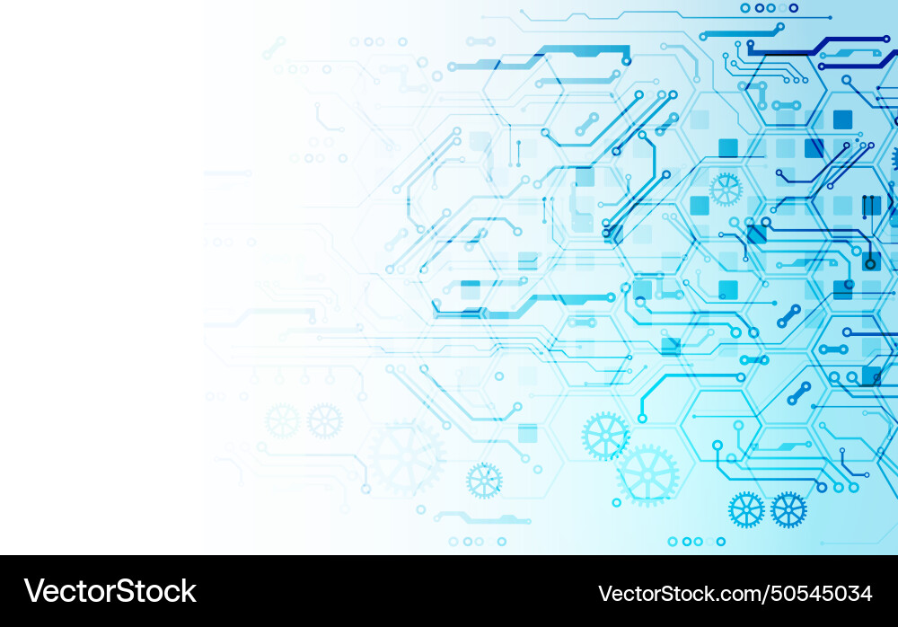 Cpu concept circuit board technology abstract Vector Image