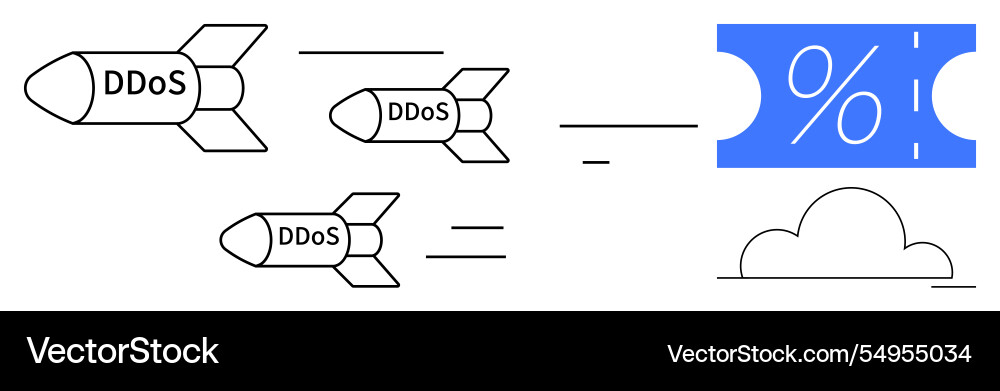 Ddos attacks directed towards a cloud platform Ddos attacks directed towards a cloud platform Vector Image