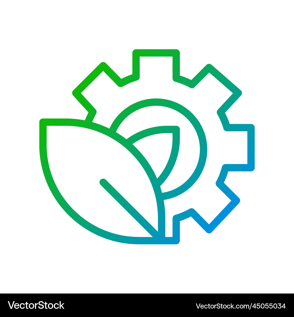 Ecology setting pixel perfect gradient linear icon Ecology setting pixel perfect gradient linear icon Vector Image