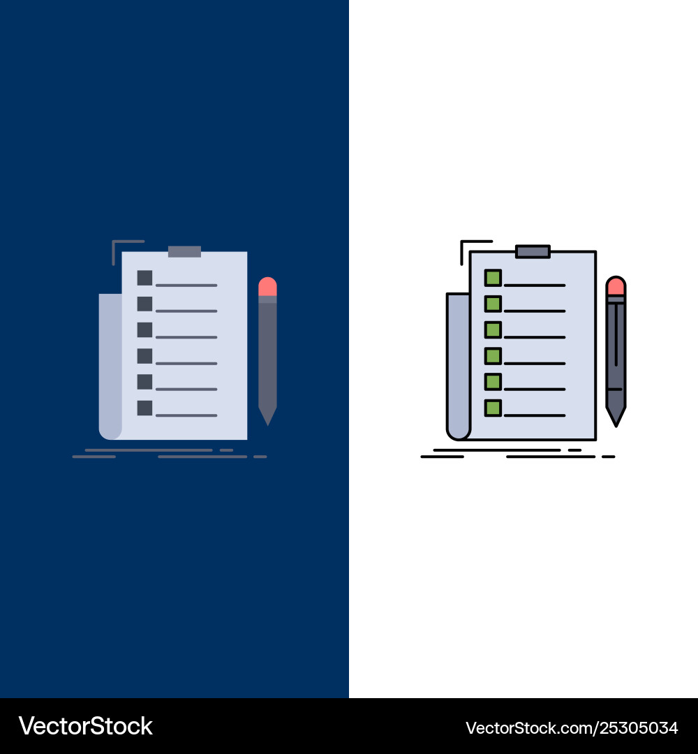 Expertise checklist check list document flat Vector Image
