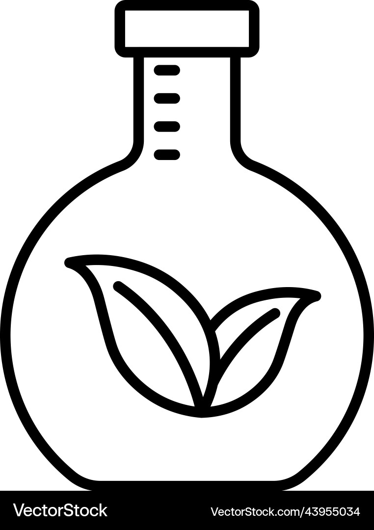 Flask line art icon design template Flask line art icon design template vector image