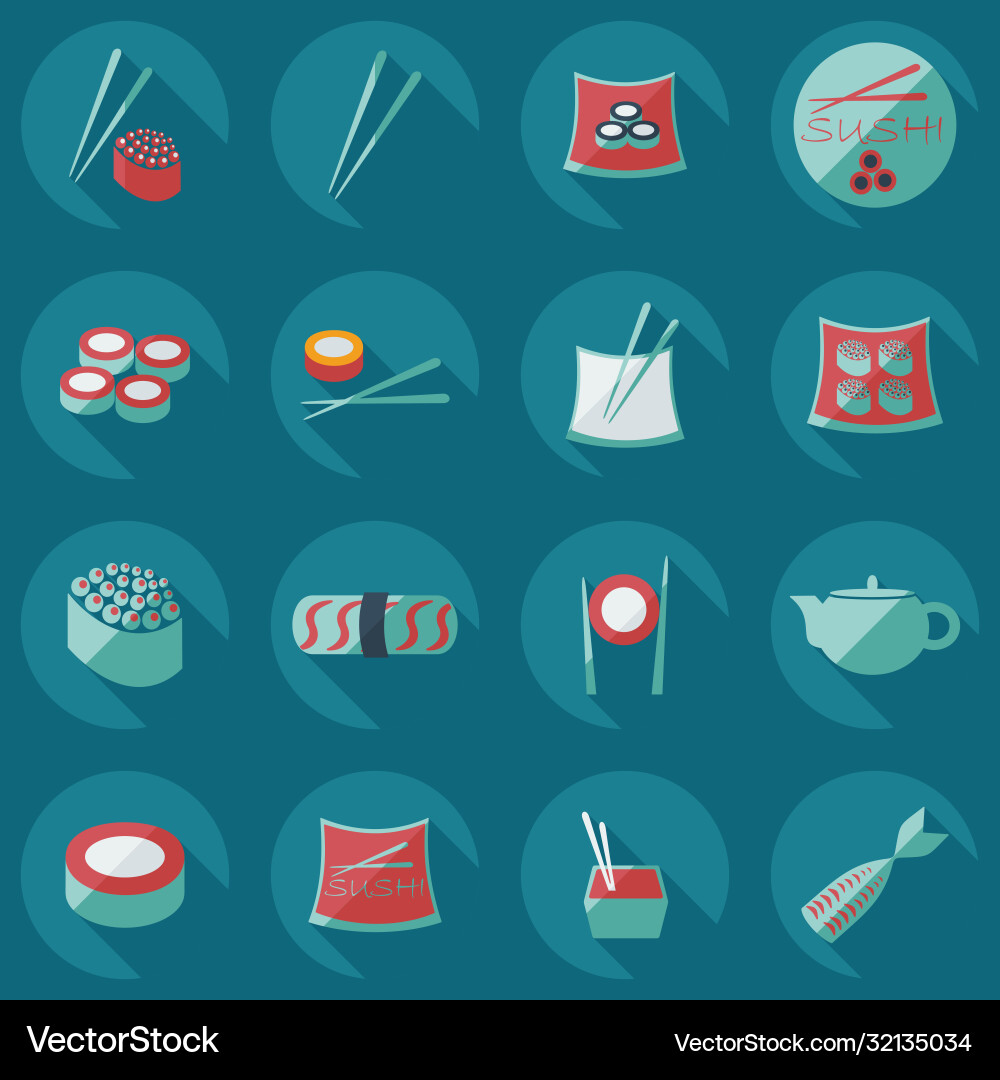 Flat concept set modern design a unique vector image