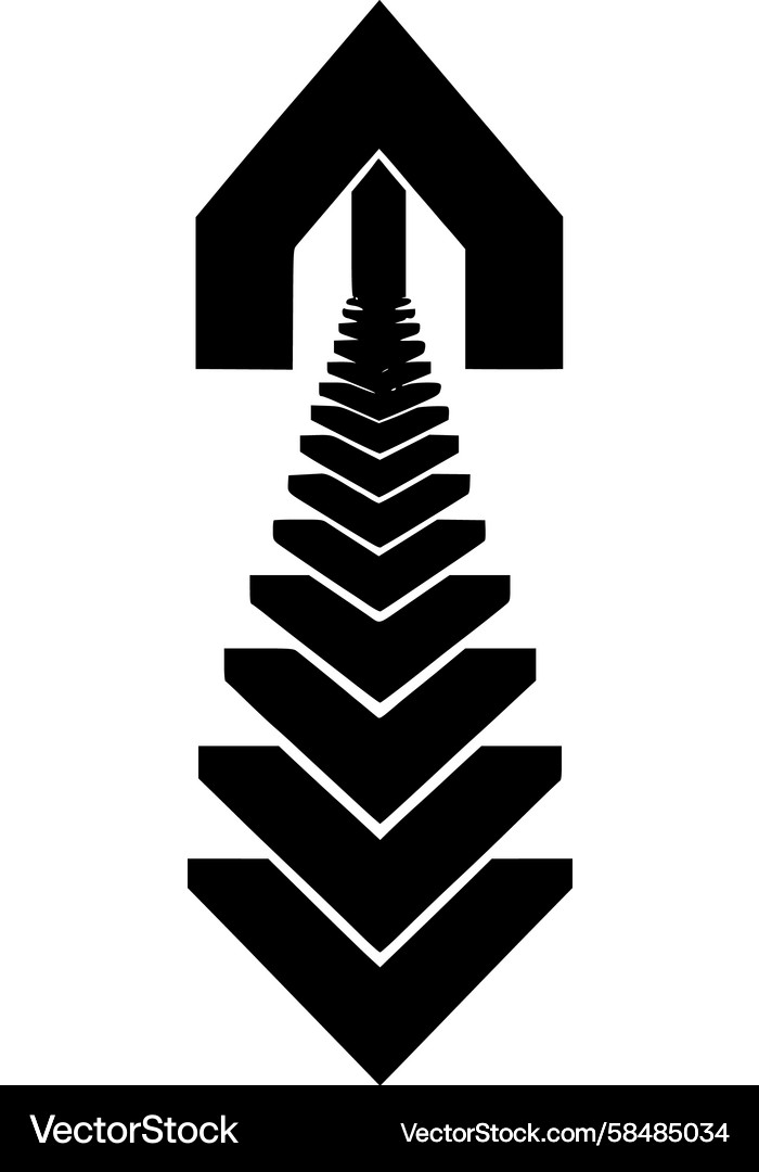 Geometric Ascent Sequence Vector Image