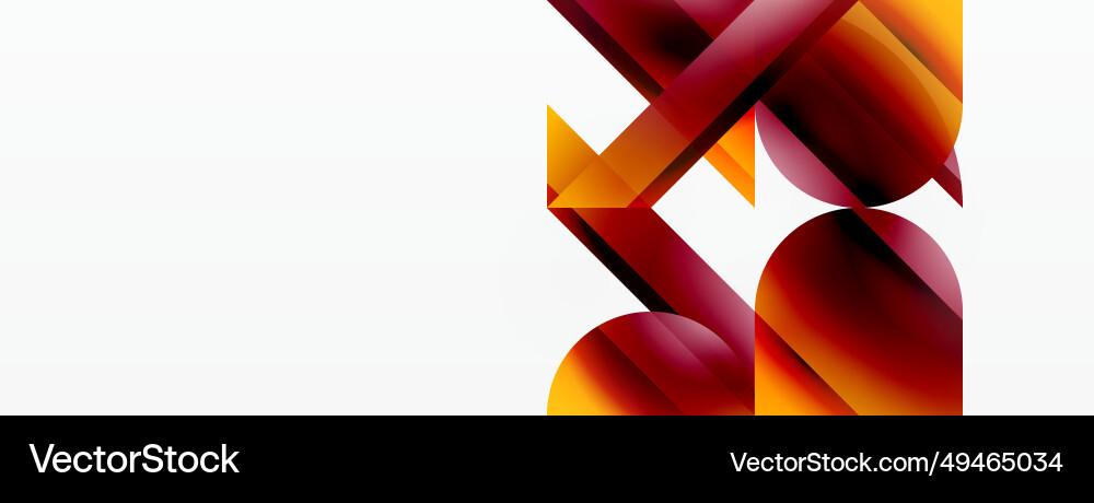 Gradient color triangles and circles on white Gradient color triangles and circles on white Vector Image