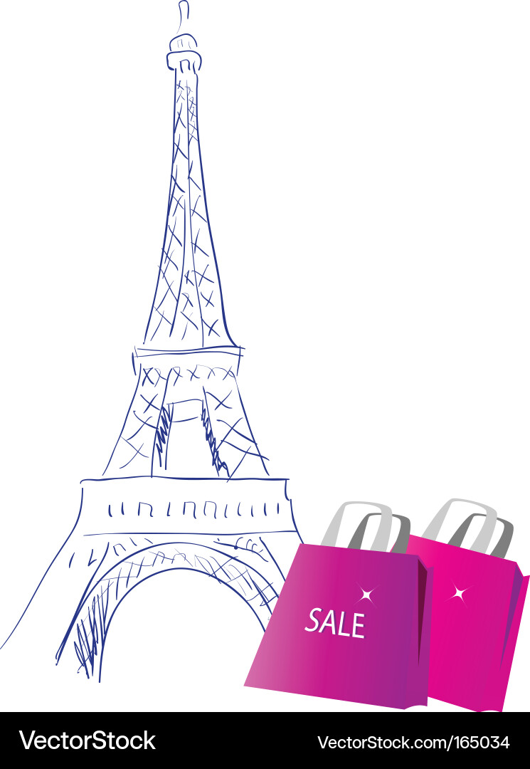 Iconic Eiffel Tower Sketch vector image
