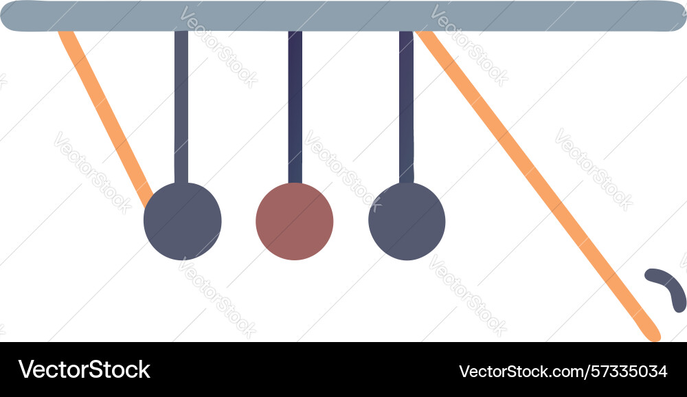 Newtons cradle abstract icon design generative ai vector image